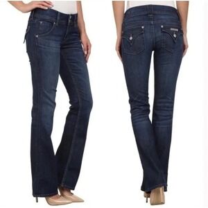 Hudson Beth Baby Boot Jeans Size 30 Dark Blue Wash Mid Rise Stretch Denim